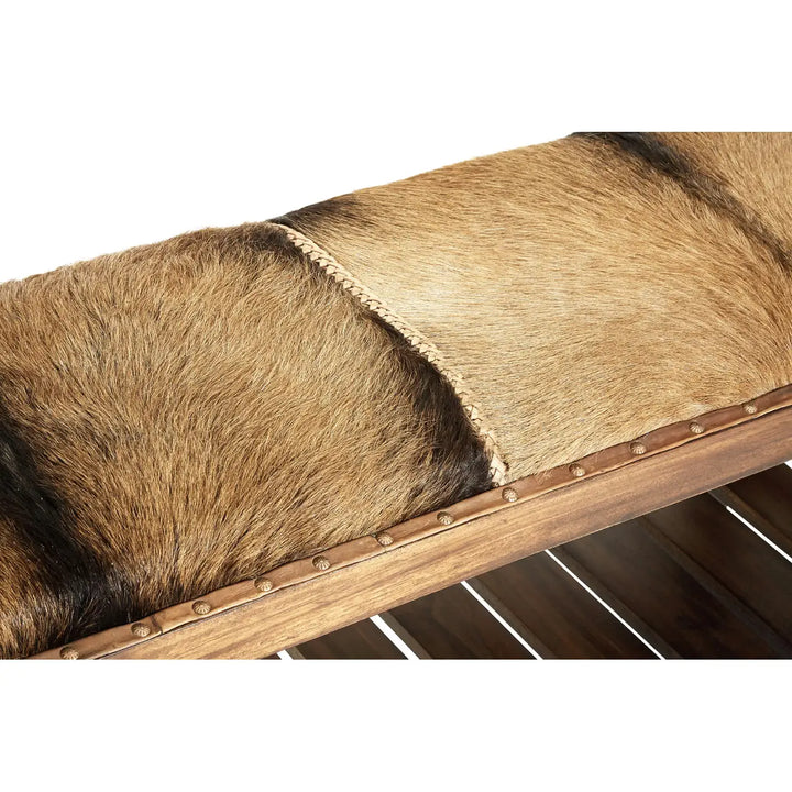 Kristoffer Goat Hide Bench