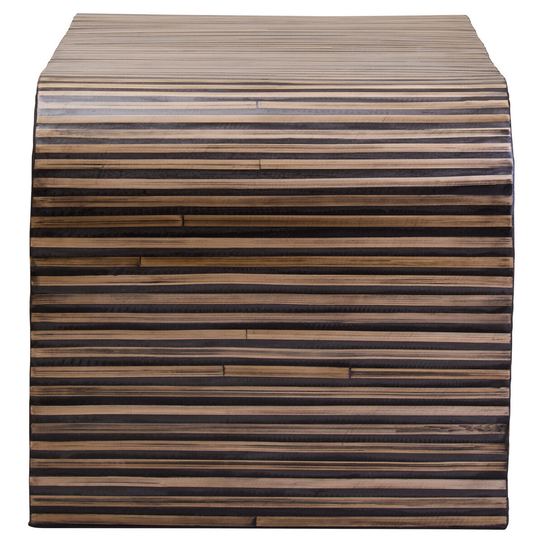 Liam Bamboo Inlay Curved Coffee Table