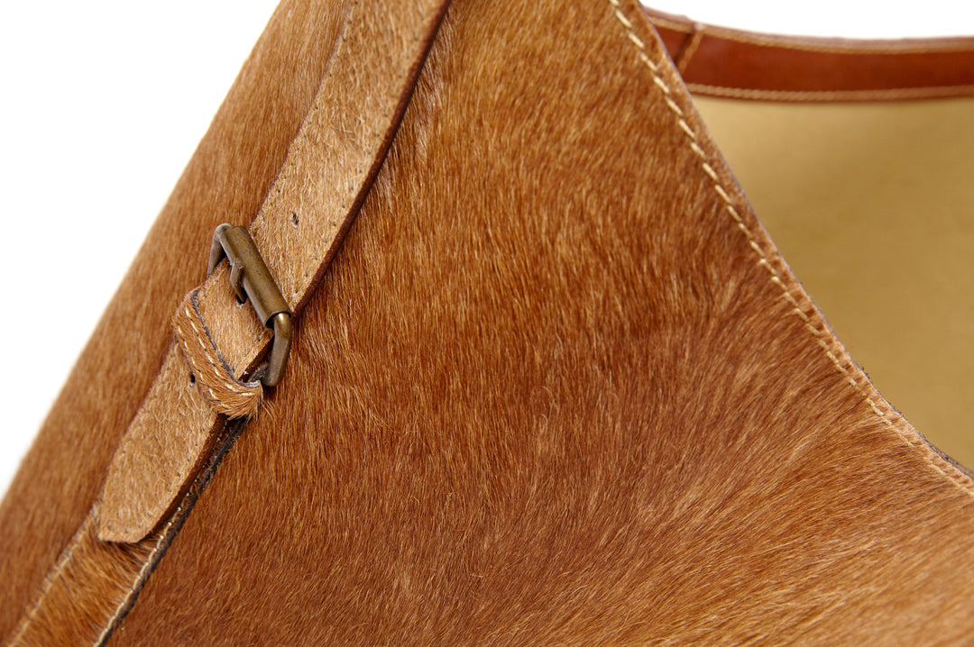 Belgrave Natural Tan Cowhide Storage Basket