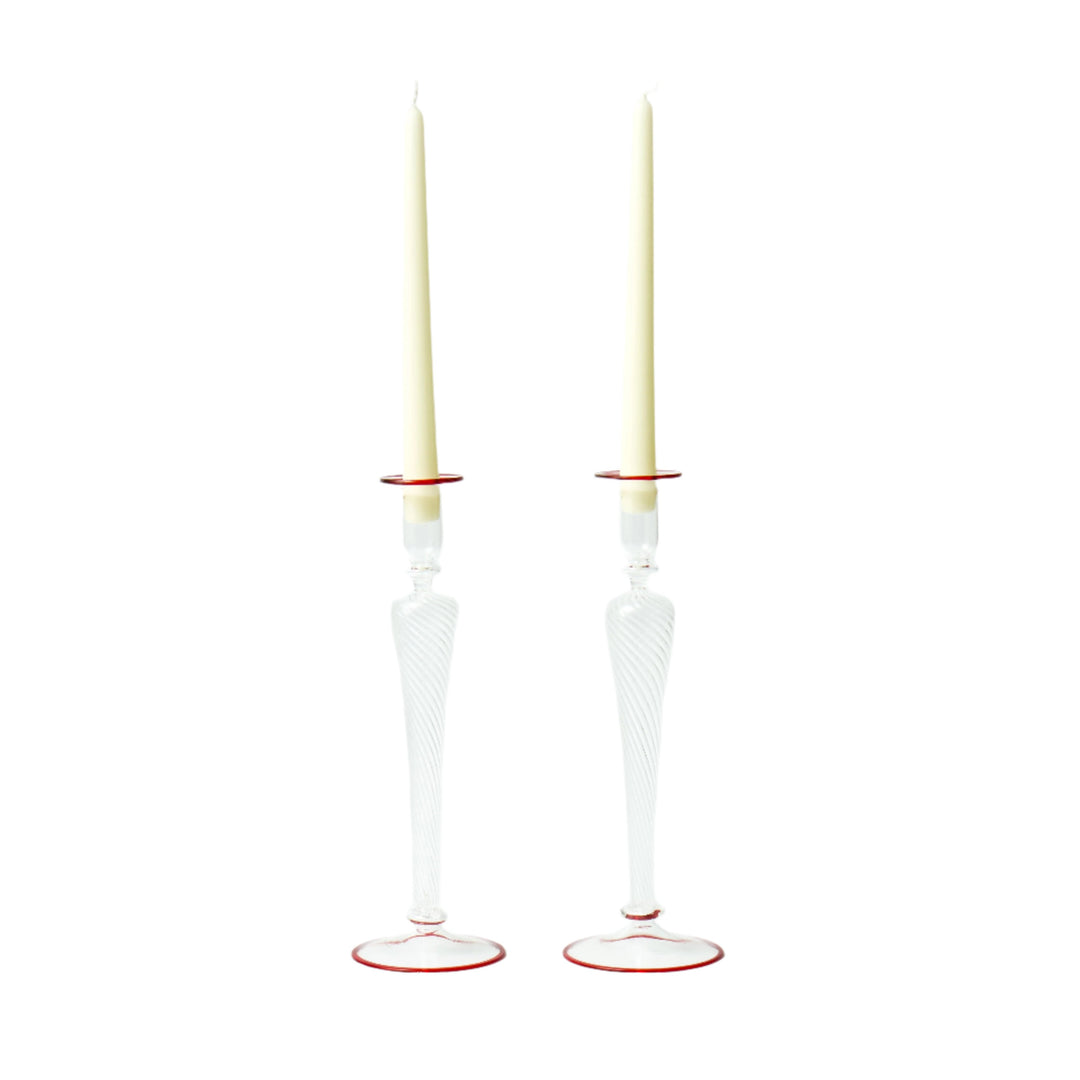 Red Noel Candlesticks