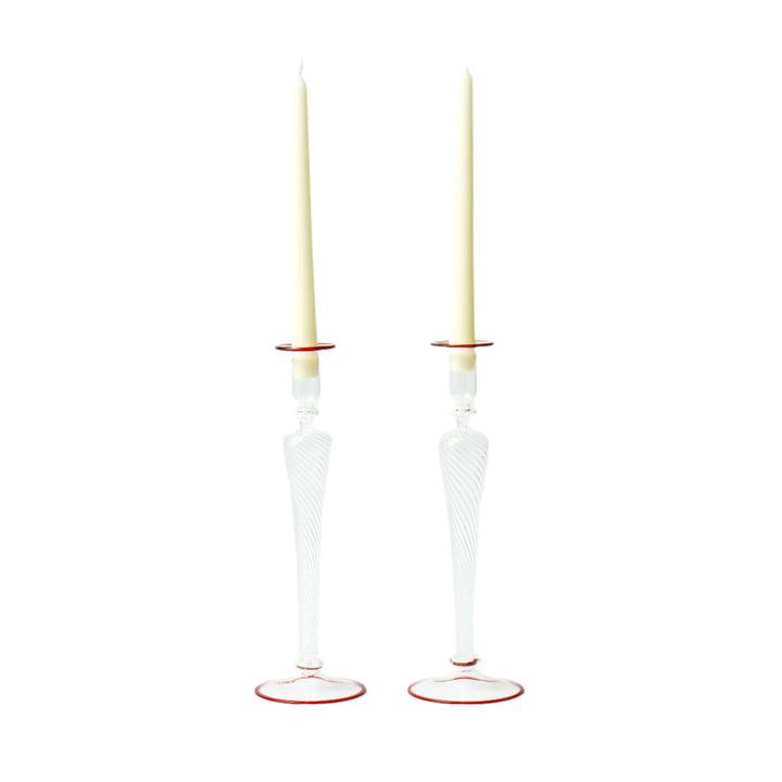 Red Noel Candlesticks