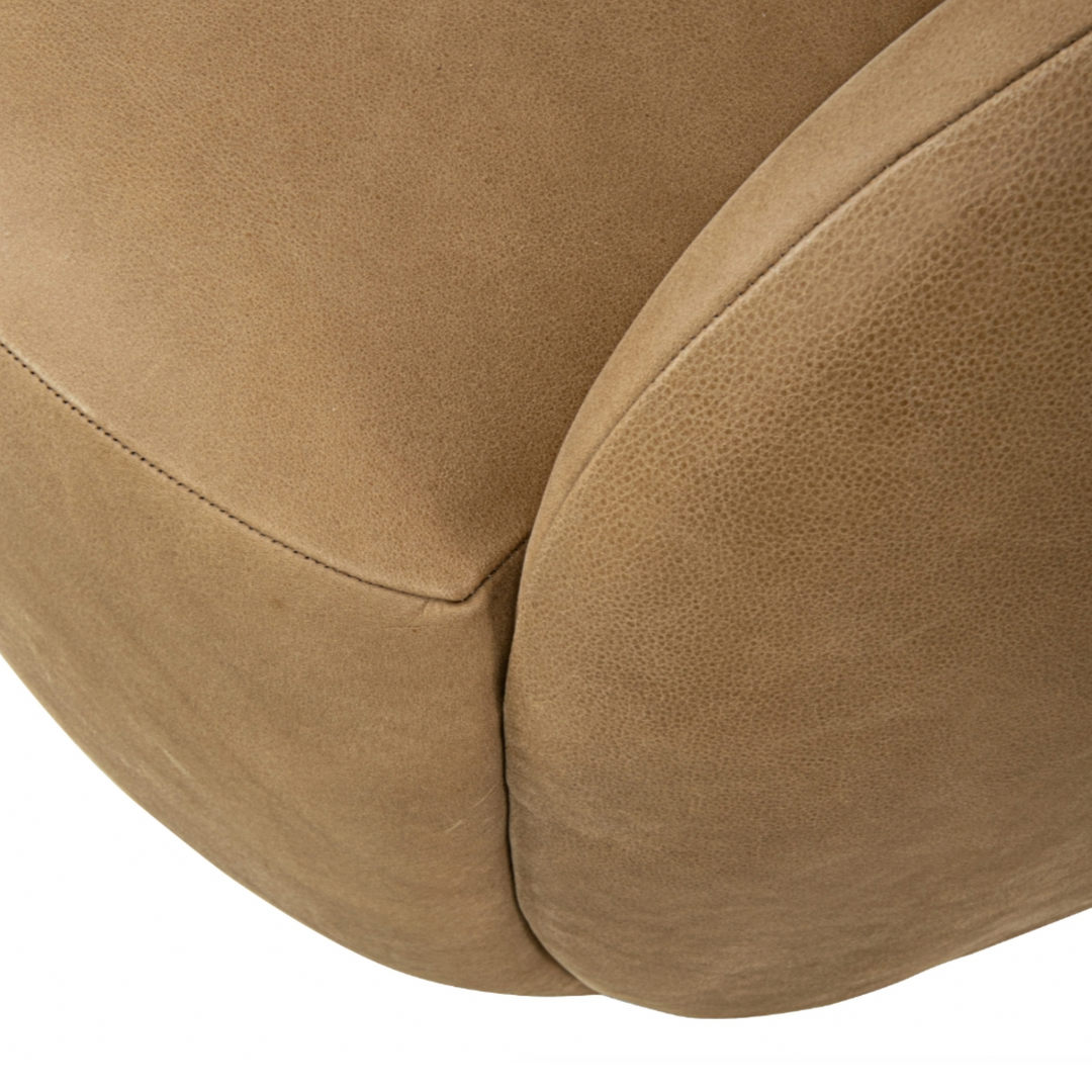 Chalain Swivel Chair - Hazelnut Leather