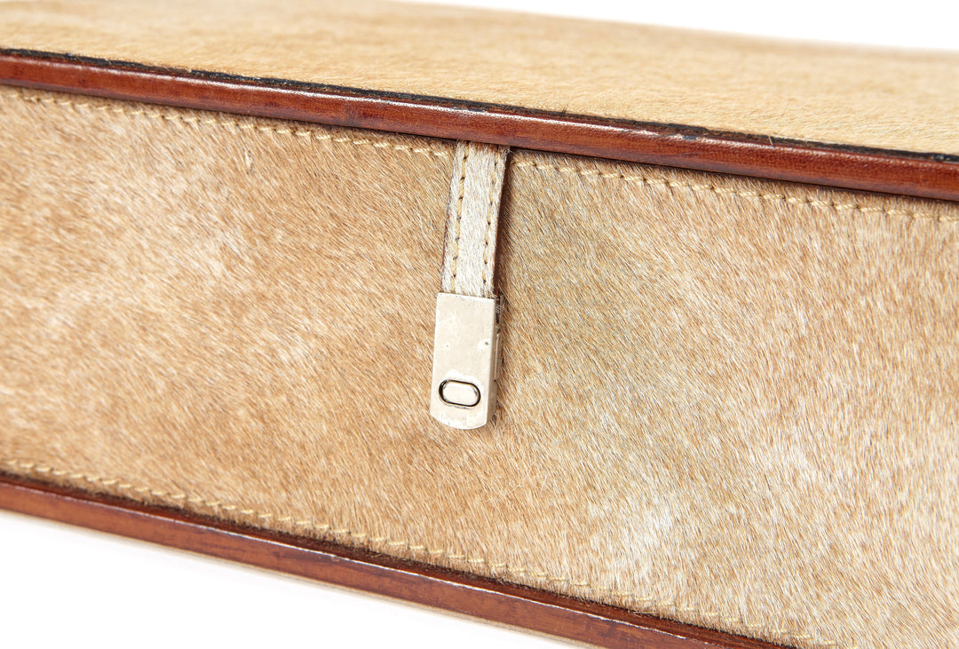 Devonshire Natural Tan Cowhide A4 Paper Box