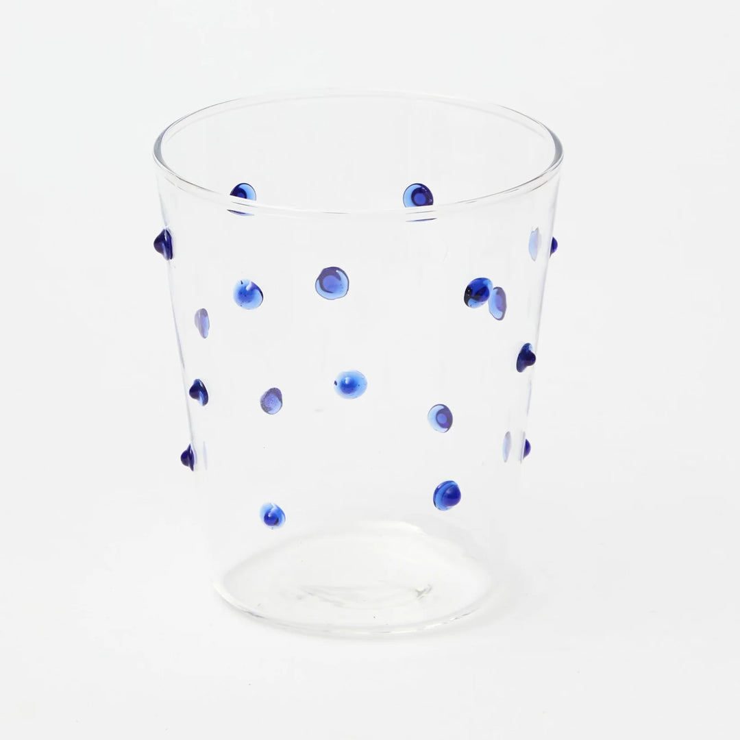 Blue Dotted Glasses - Set of 4
