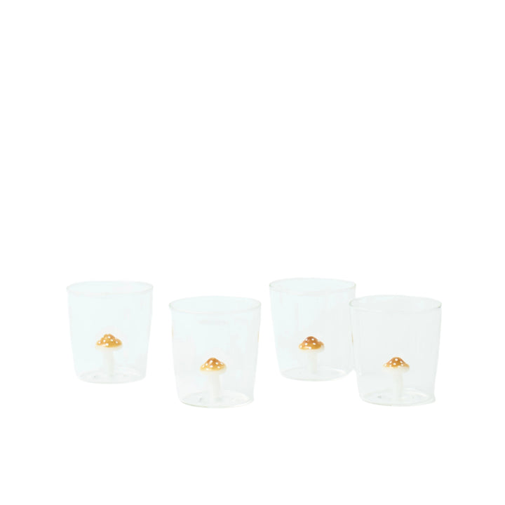 Autumn Shroom Glasses - Set of 4