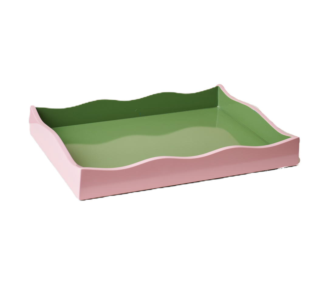 The Allegra Wiggle Tray - Pink & Green