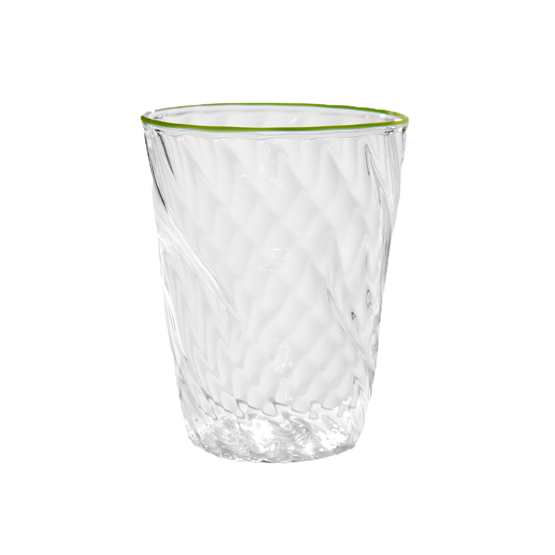 Handblown Venetian Tumbler Glass - Green