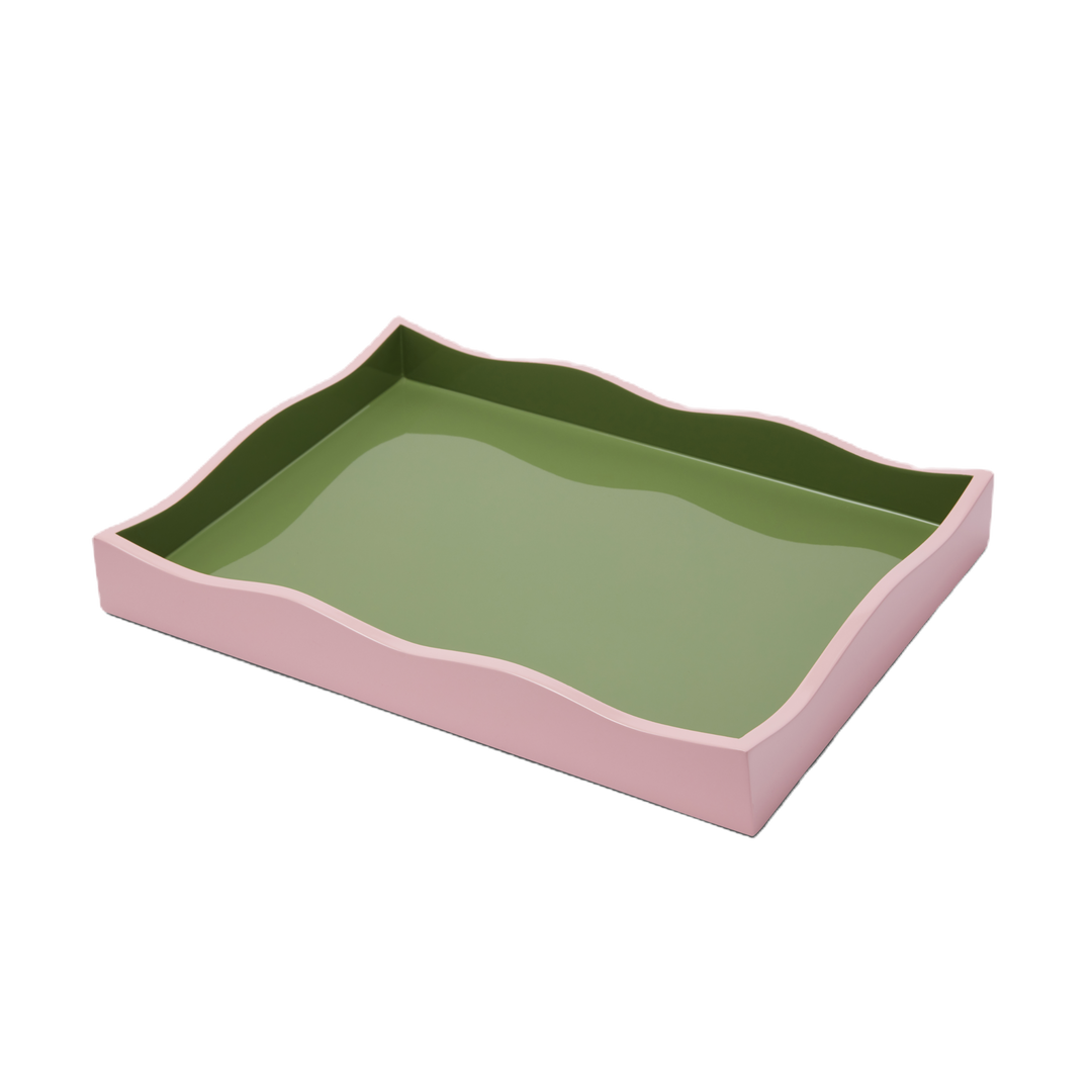 The Allegra Wiggle Tray - Pink & Green