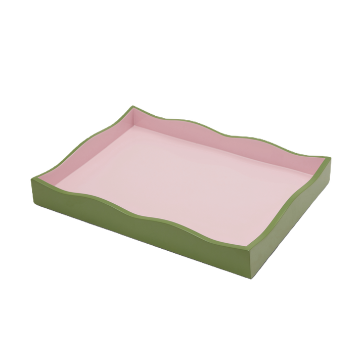 The Allegra Wiggle Tray - Green & Pink