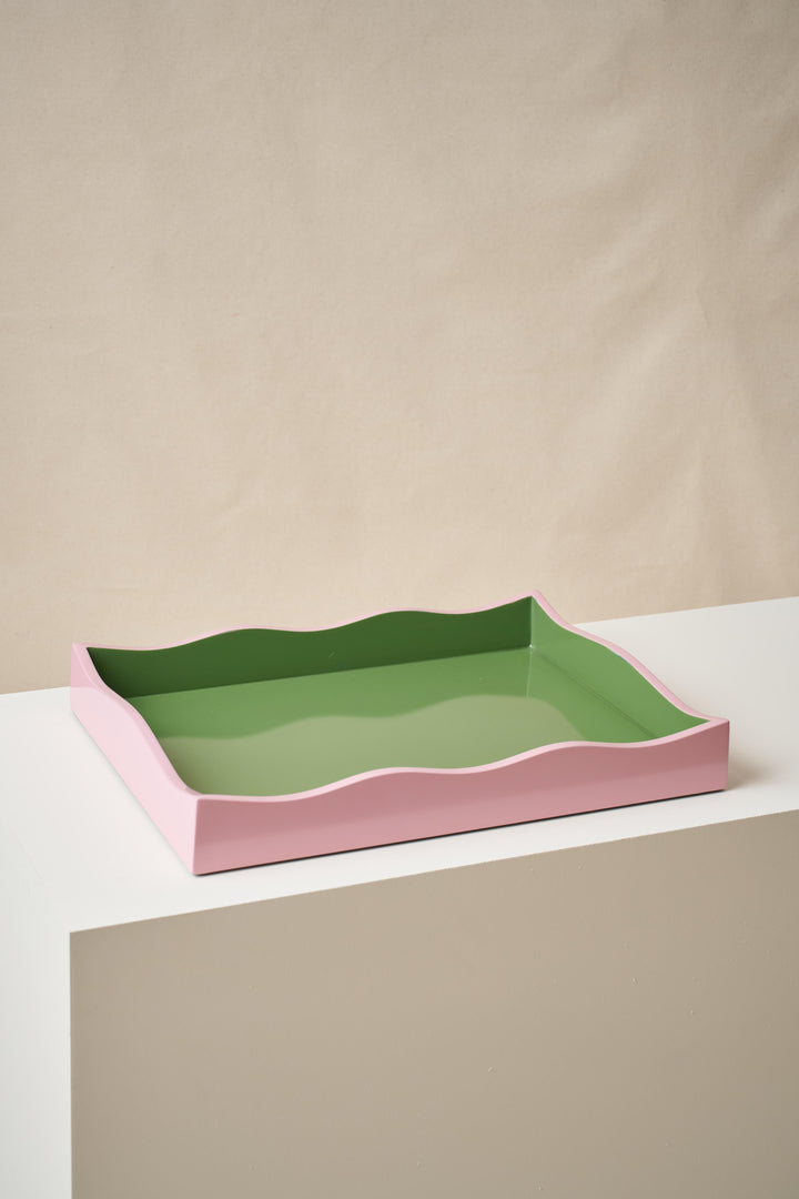 The Allegra Wiggle Tray - Green & Pink