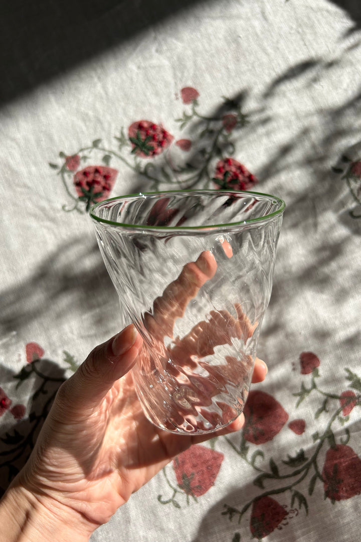 Handblown Venetian Tumbler Glass - Green