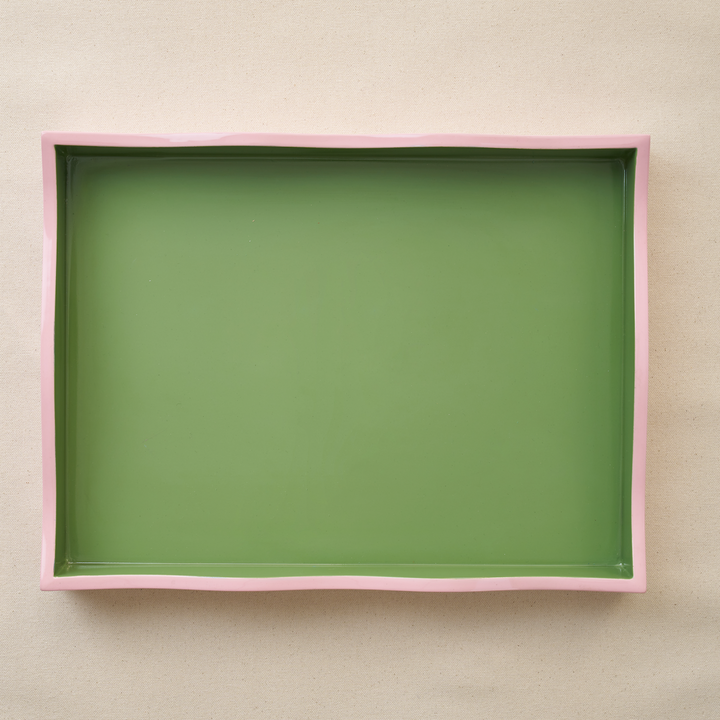 The Allegra Wiggle Tray - Green & Pink