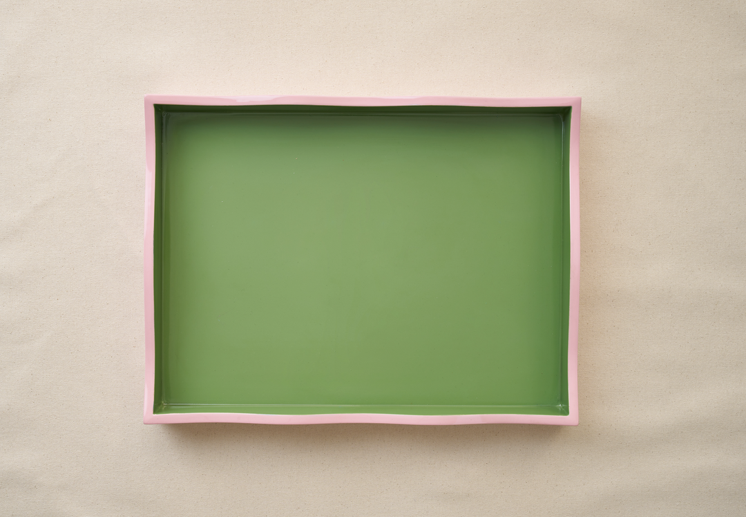 The Allegra Wiggle Tray - Green & Pink