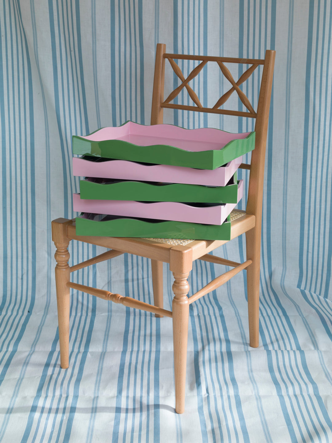 The Allegra Wiggle Tray - Pink & Green