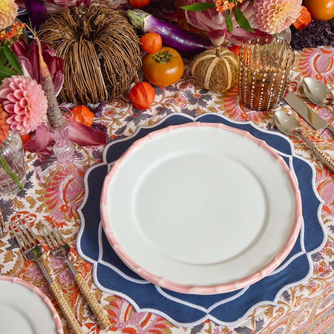 Pink Bamboo Dinner Plate