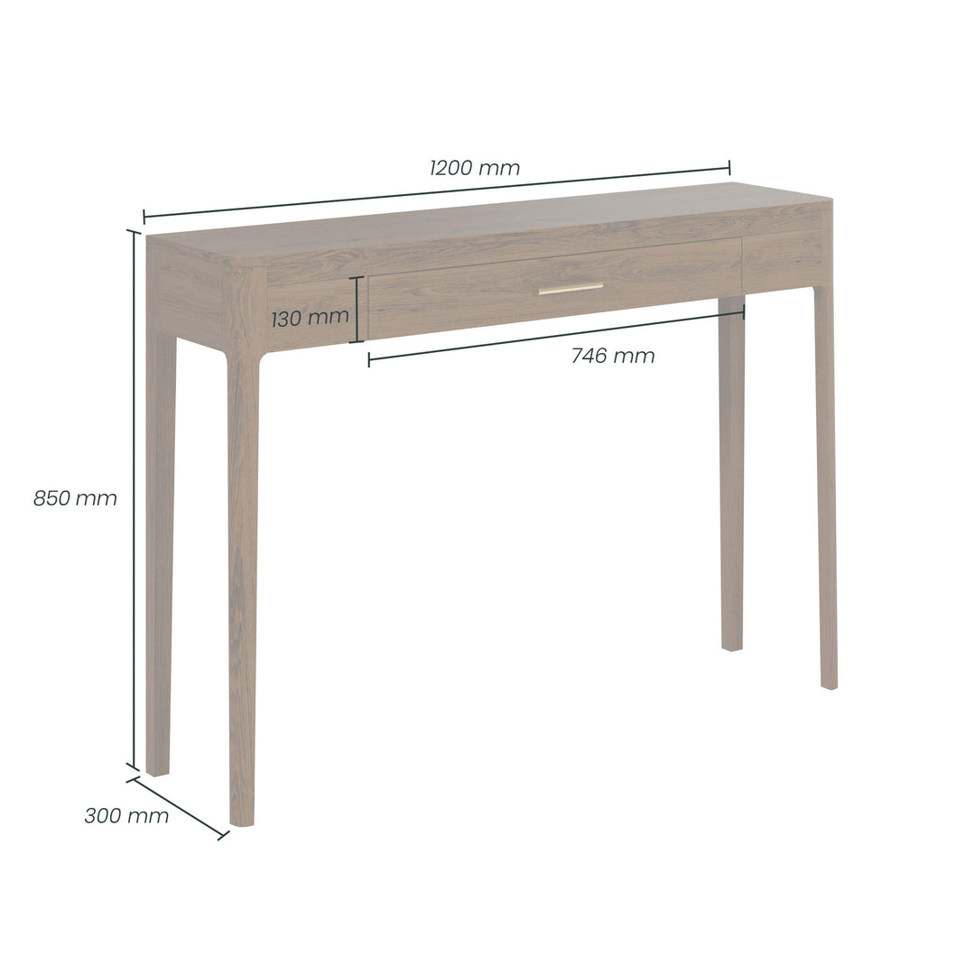 Tommy Console Table - Brown Oak