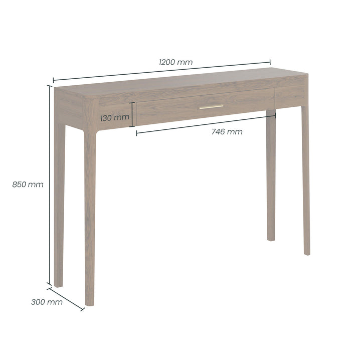 Tommy Console Table - Brown Oak