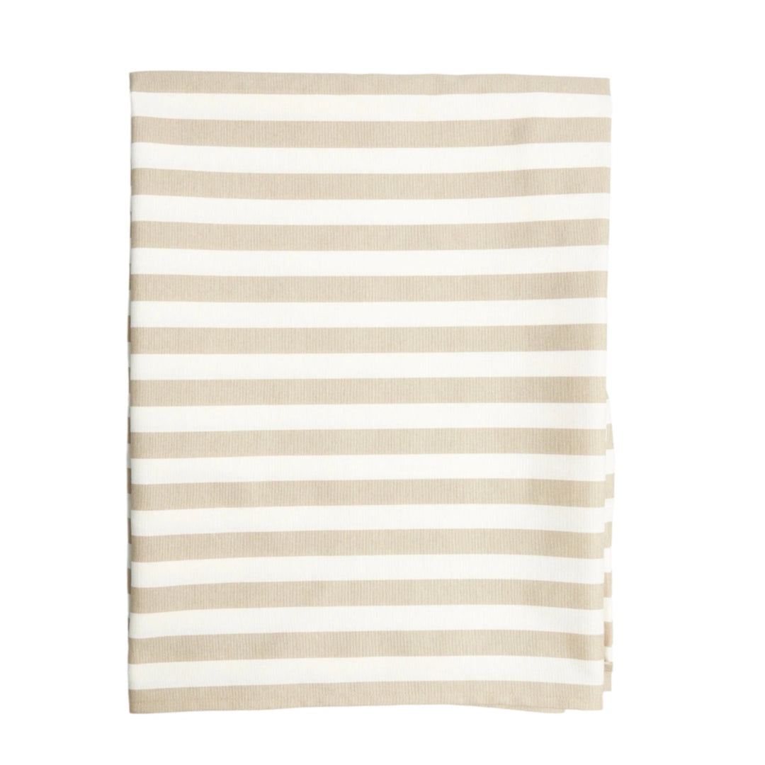 Beige Stripe Tablecloth