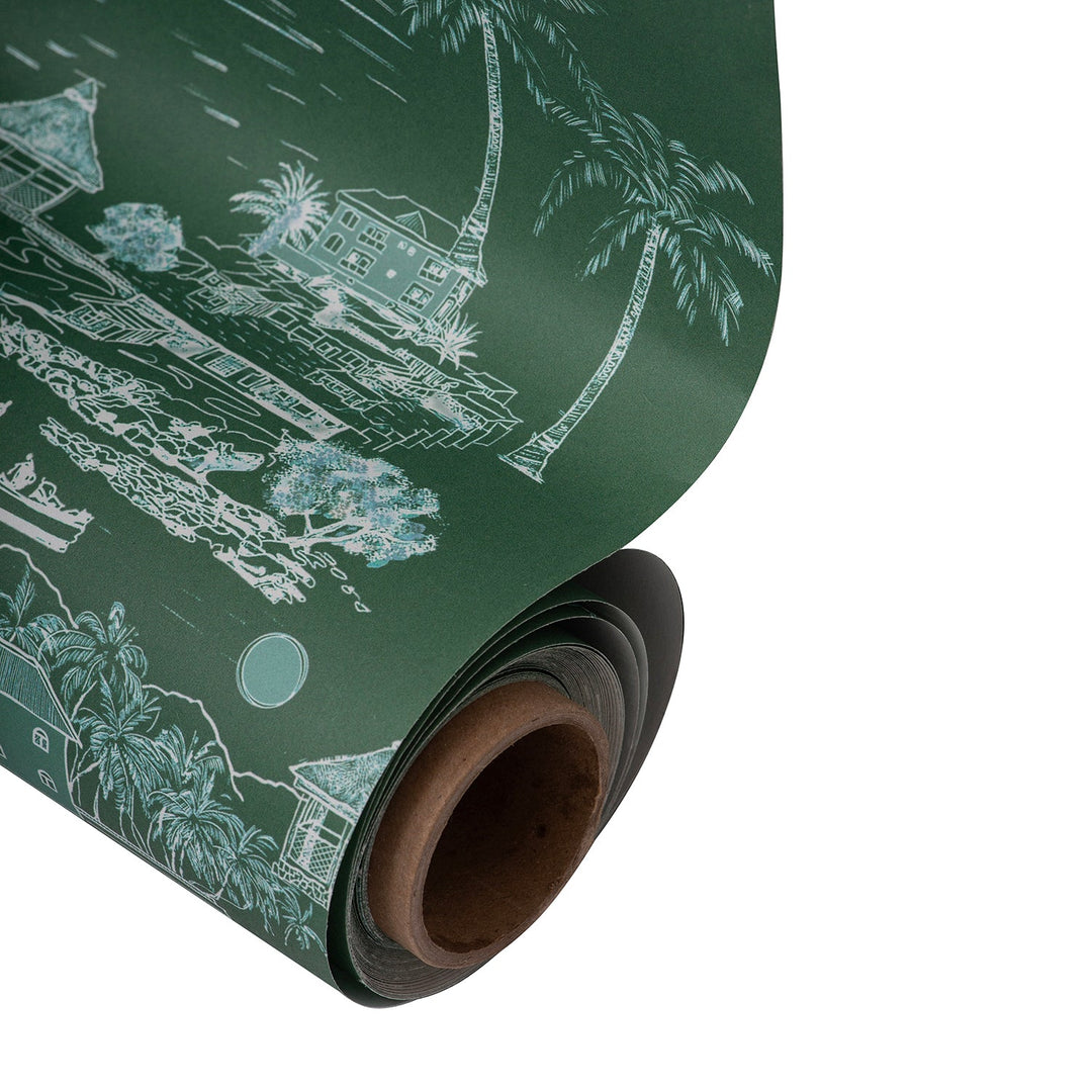 Banana Island | Palm Green Wallpaper