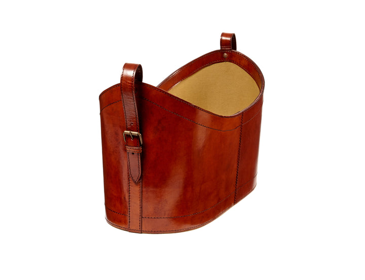 Belgrave Classic Tan Leather Storage Basket
