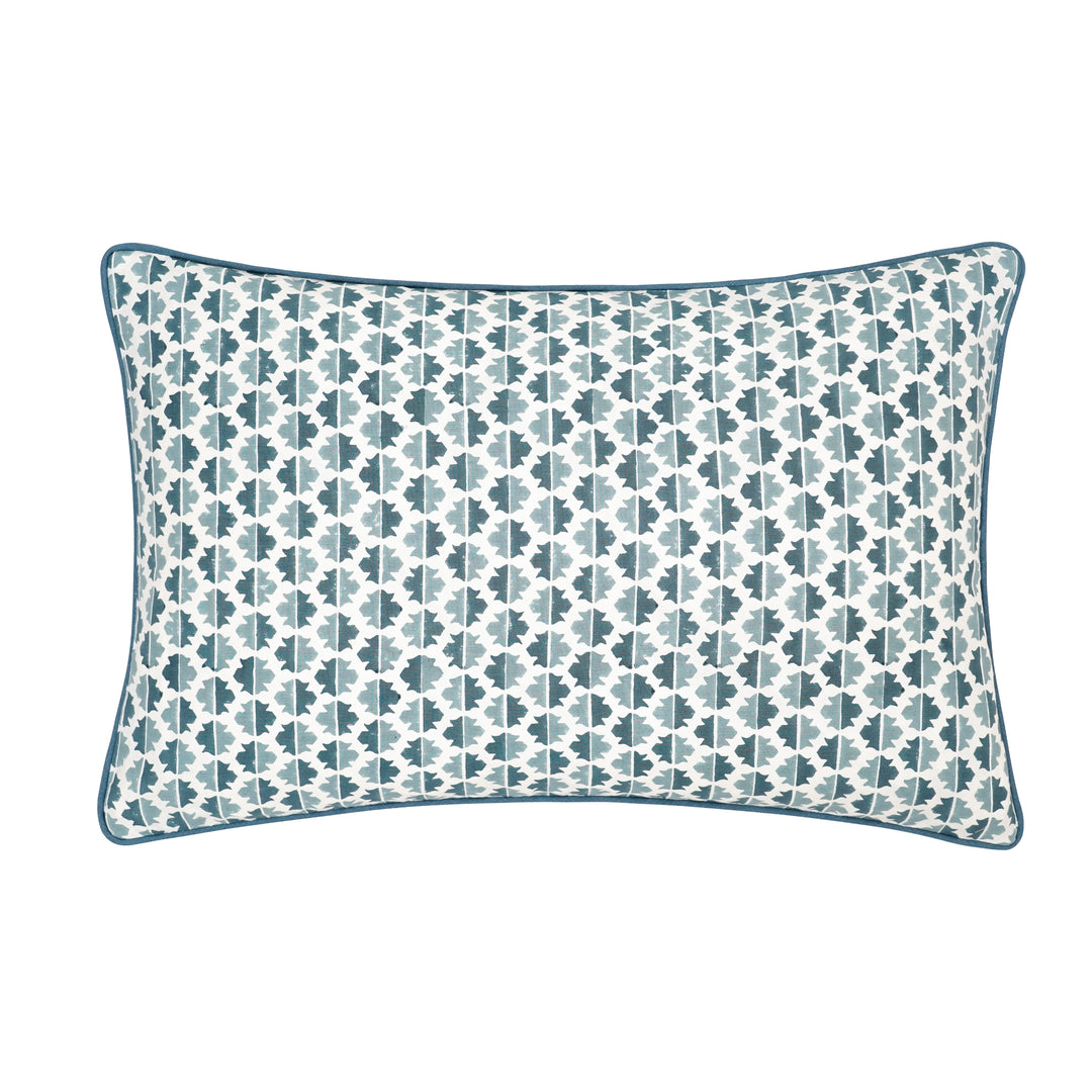 Sintra Block Print Cushion - Blue
