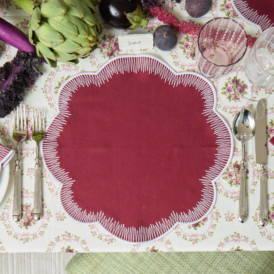 Maroon Harry Placemat - Set of 4