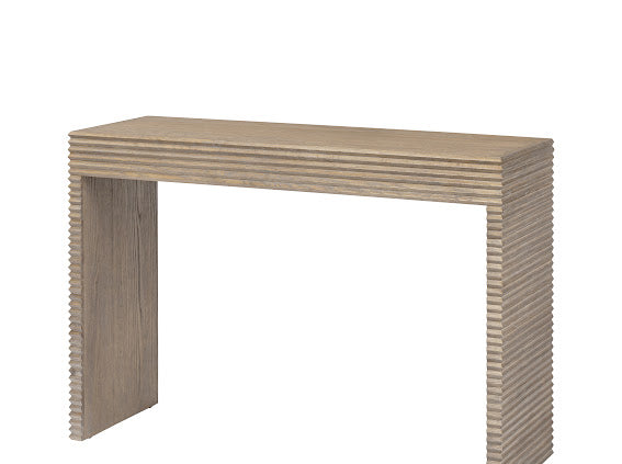 Wickham Ribbed Oak Console Table