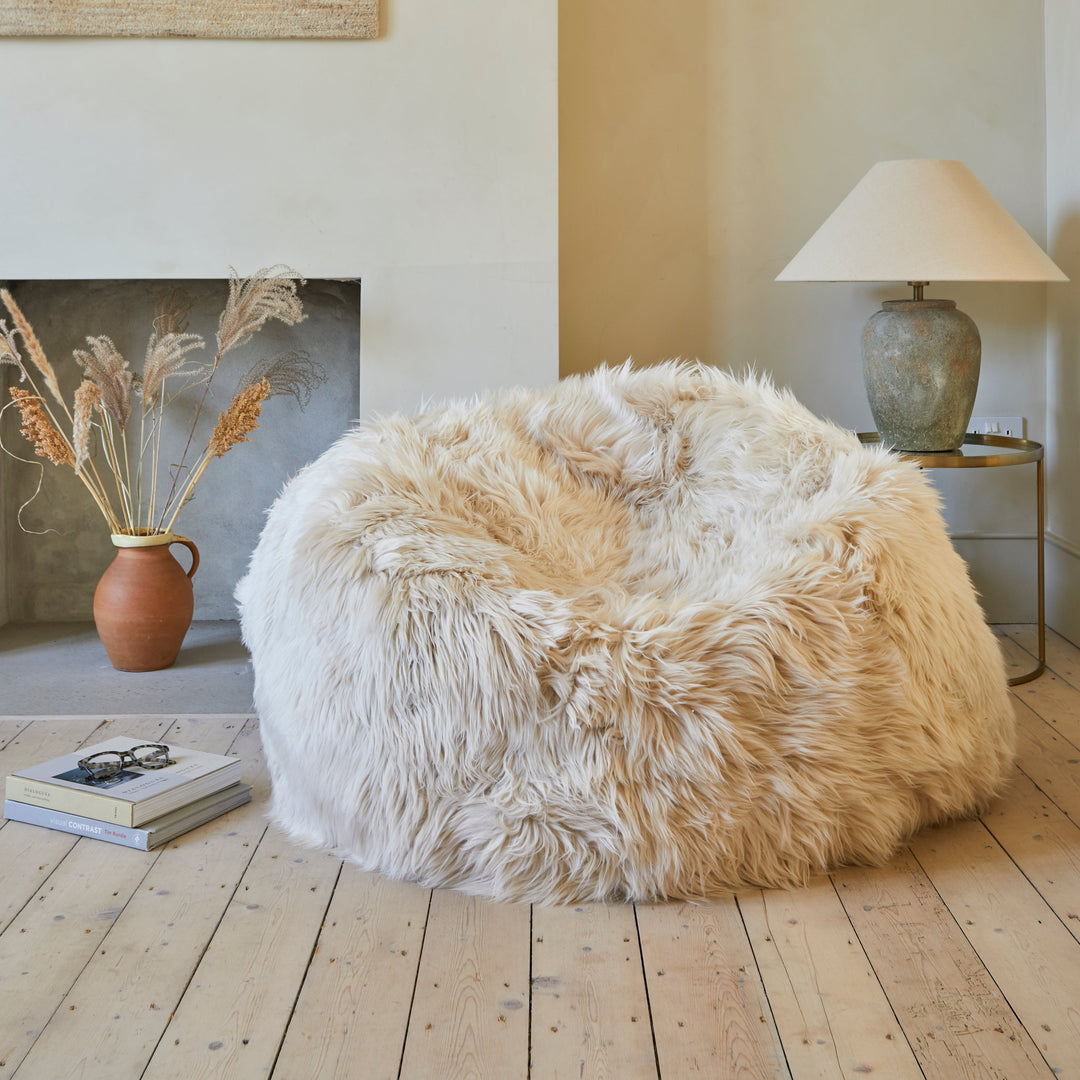 Giant Sheepskin Beanbag - Cream