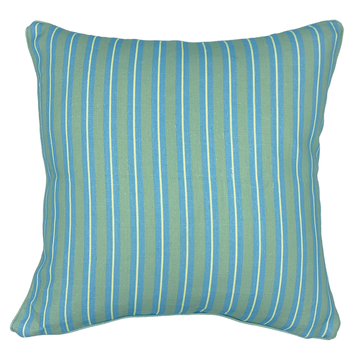 Stripe Cushion - Green & Blue