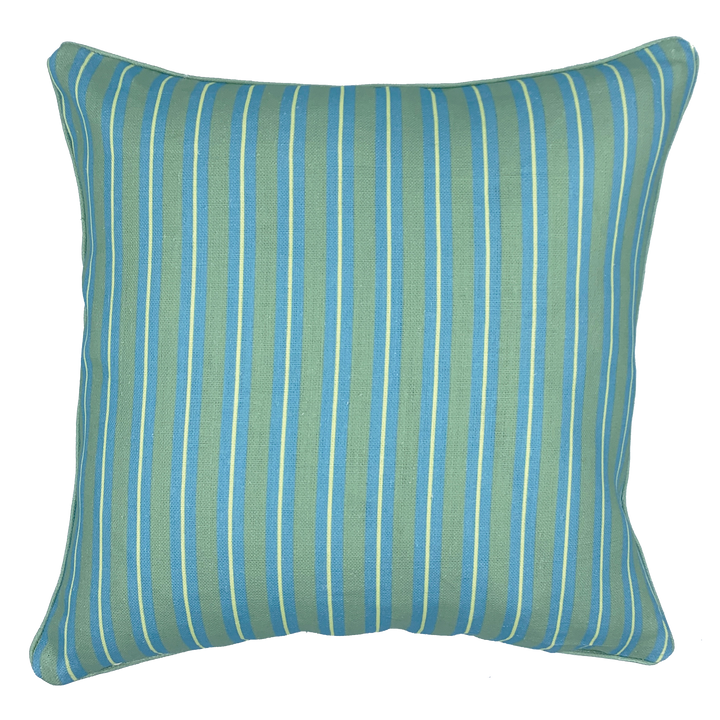 Stripe Cushion - Green & Blue