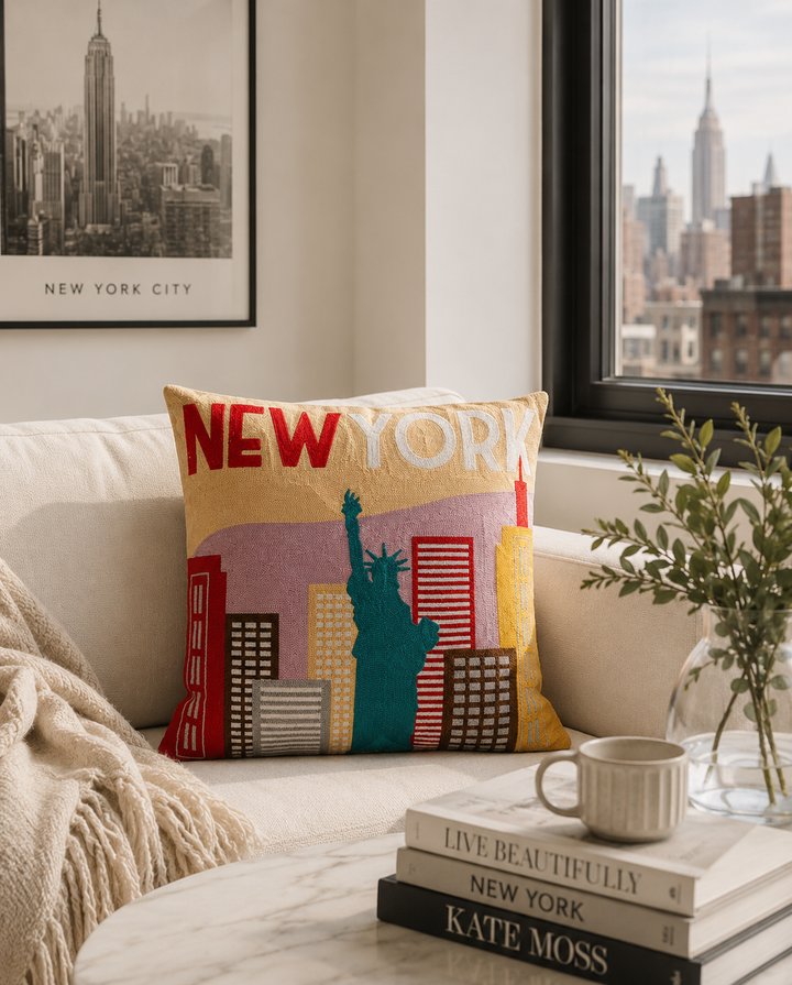 New York City Needlepoint Pillow