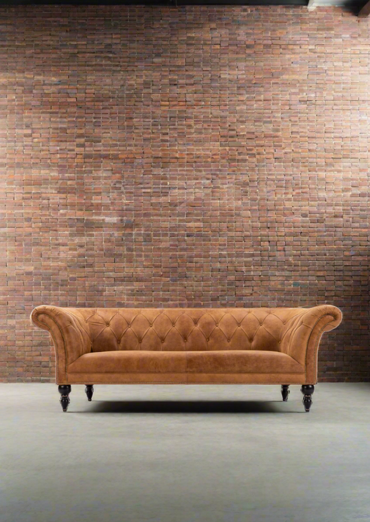 Chesterfield Sofa - Camel Leather