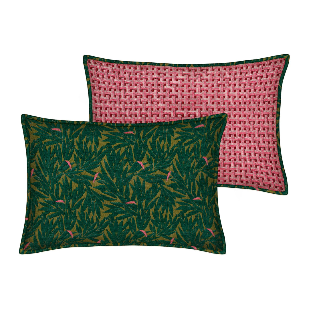 Yoko Moss & Pink x Janis Bordeaux & Pink Double Sided Cushion