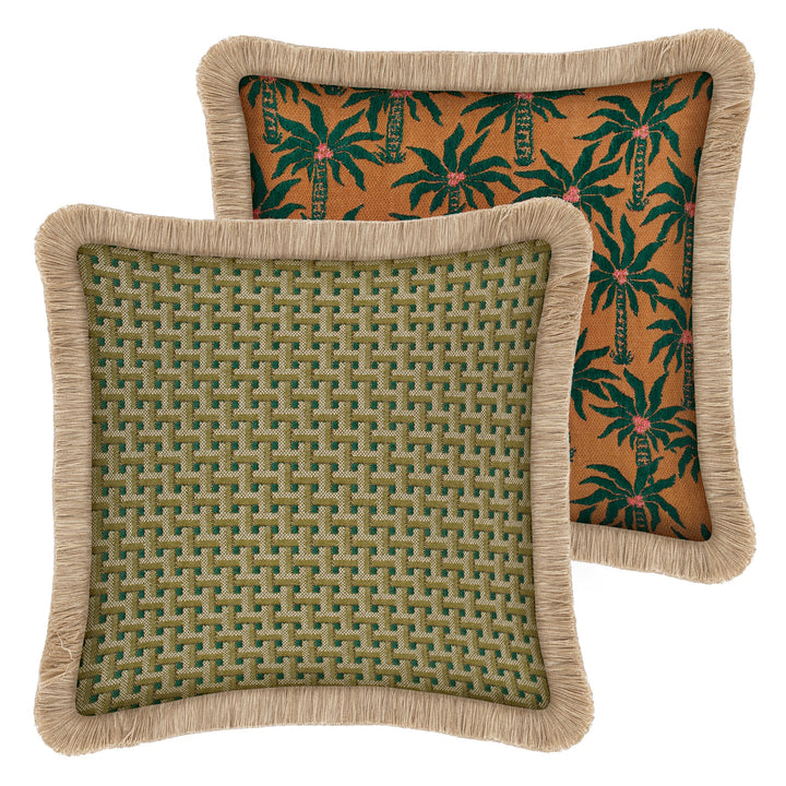 Janis Moss & Olive x Laura Moss & Caramel Double Sided Cushion
