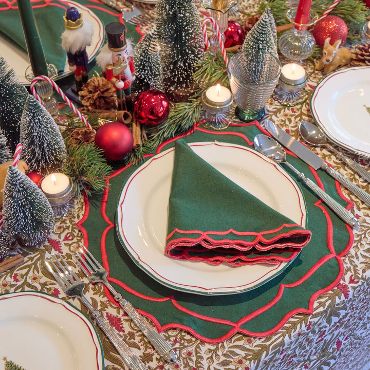 Noel Red and Green Christmas placemats (Set of 4)