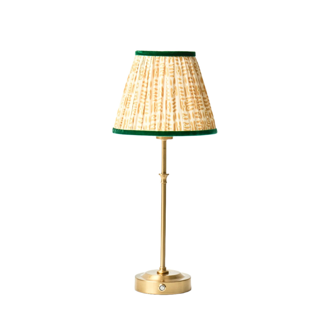 Lyla Rechargeable Table Lamp - Yellow Patola Lampshade