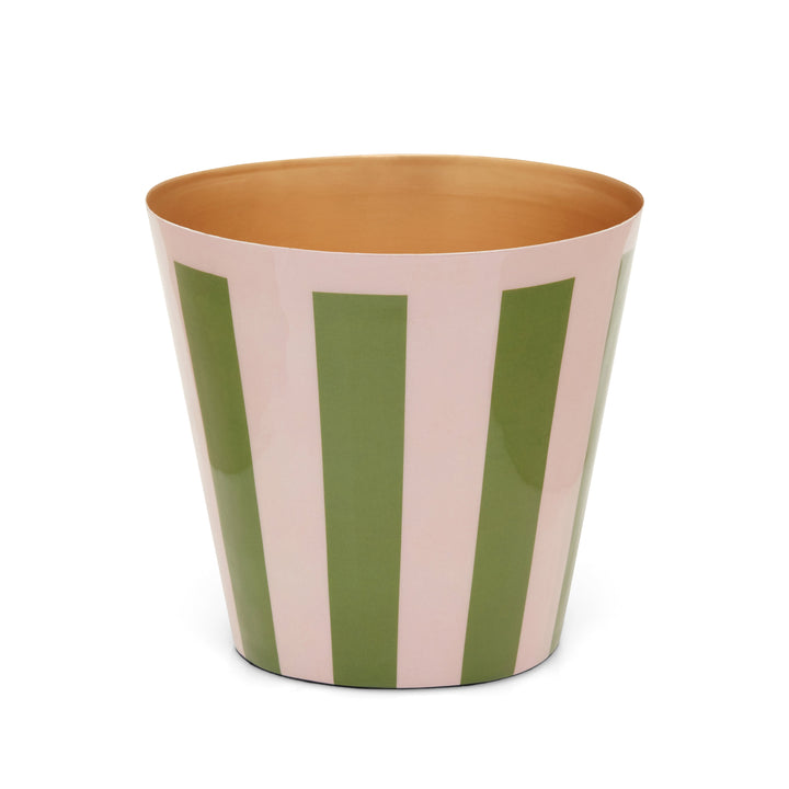 The Penny Planter - Pink & Green Stripe