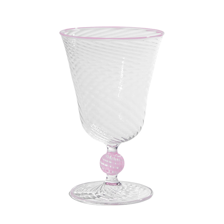 Pink Dido Venetian Wine Glasses - Pair