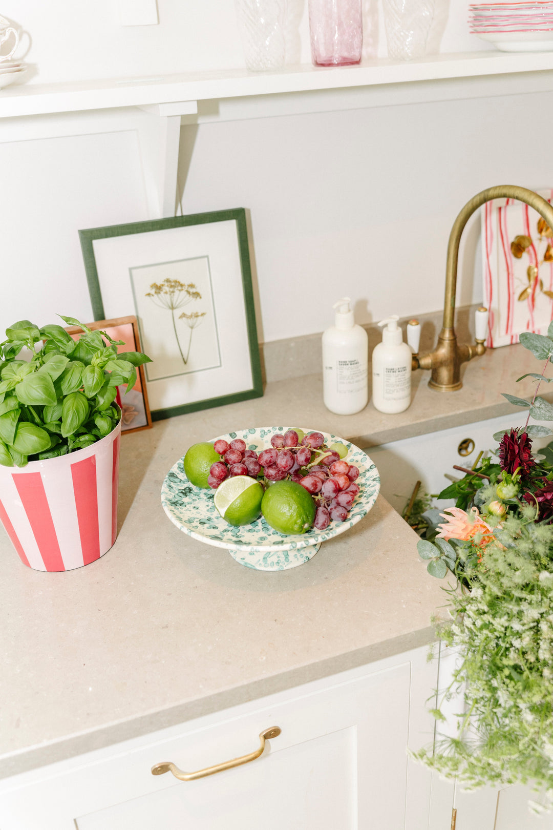 The Penny Planter - Pink & Red Stripe