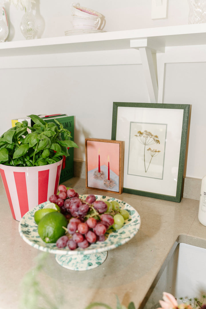 The Penny Planter - Pink & Red Stripe