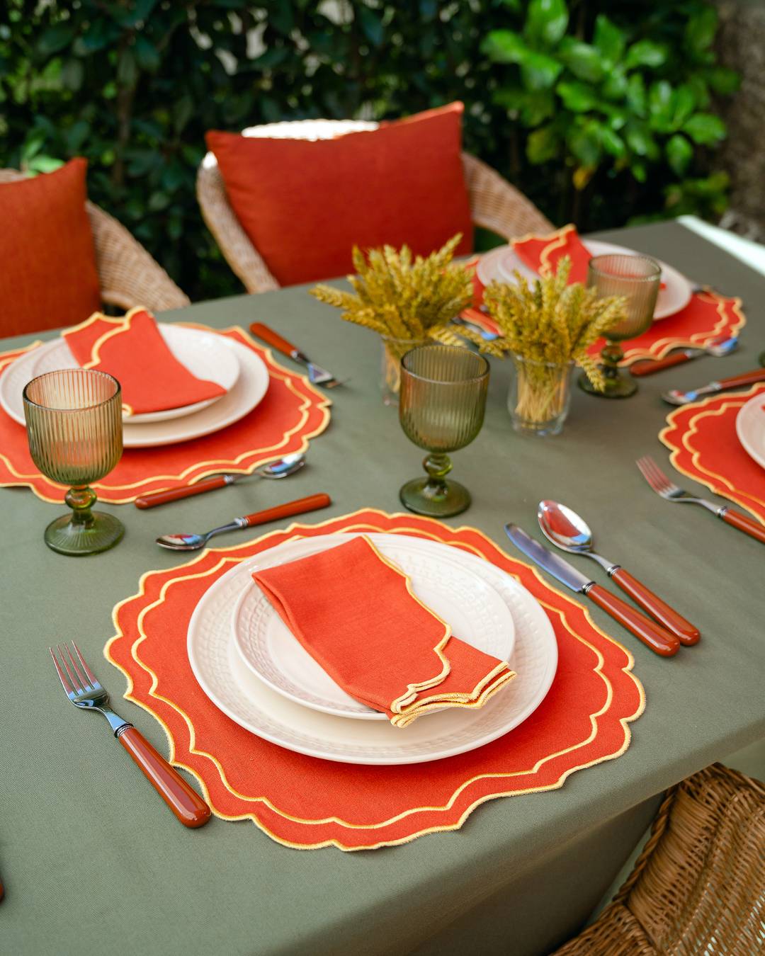 Greta Placemat - Terracotta & Yellow