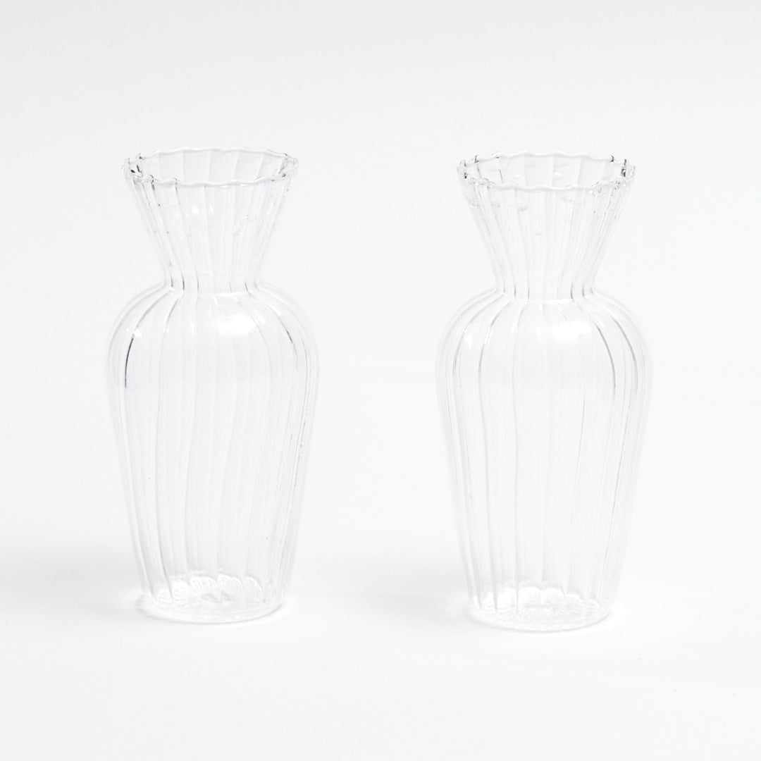 Cora Glass Bud Vase - Pair