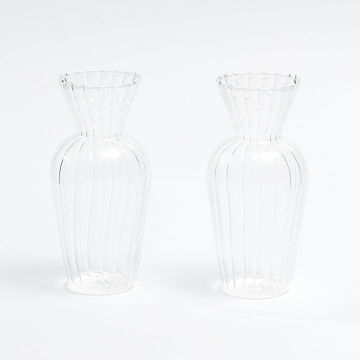 Cora Glass Bud Vase - Pair