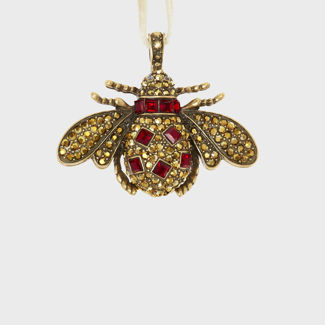 Ruby & Emerald Jewelled Insect Hanging Ornaments - Set of 3