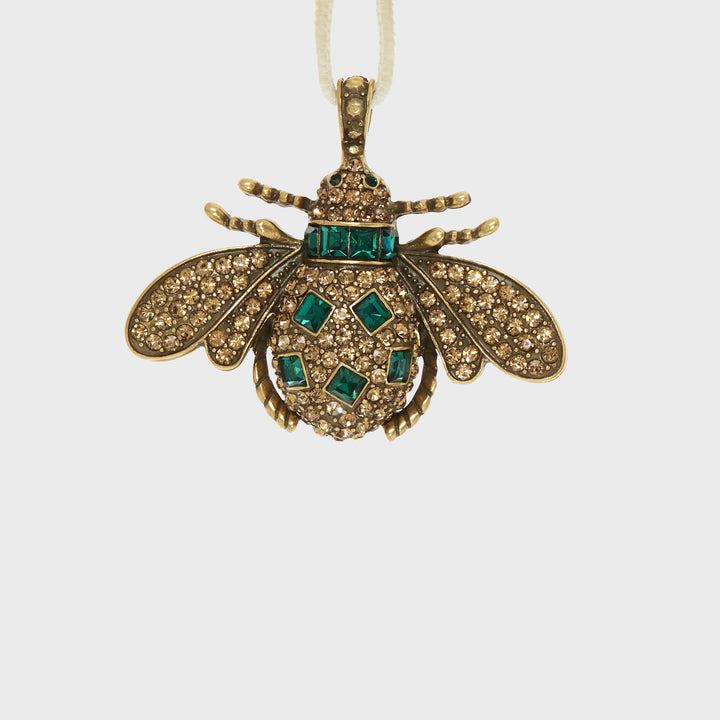 Ruby & Emerald Jewelled Insect Hanging Ornaments - Set of 3