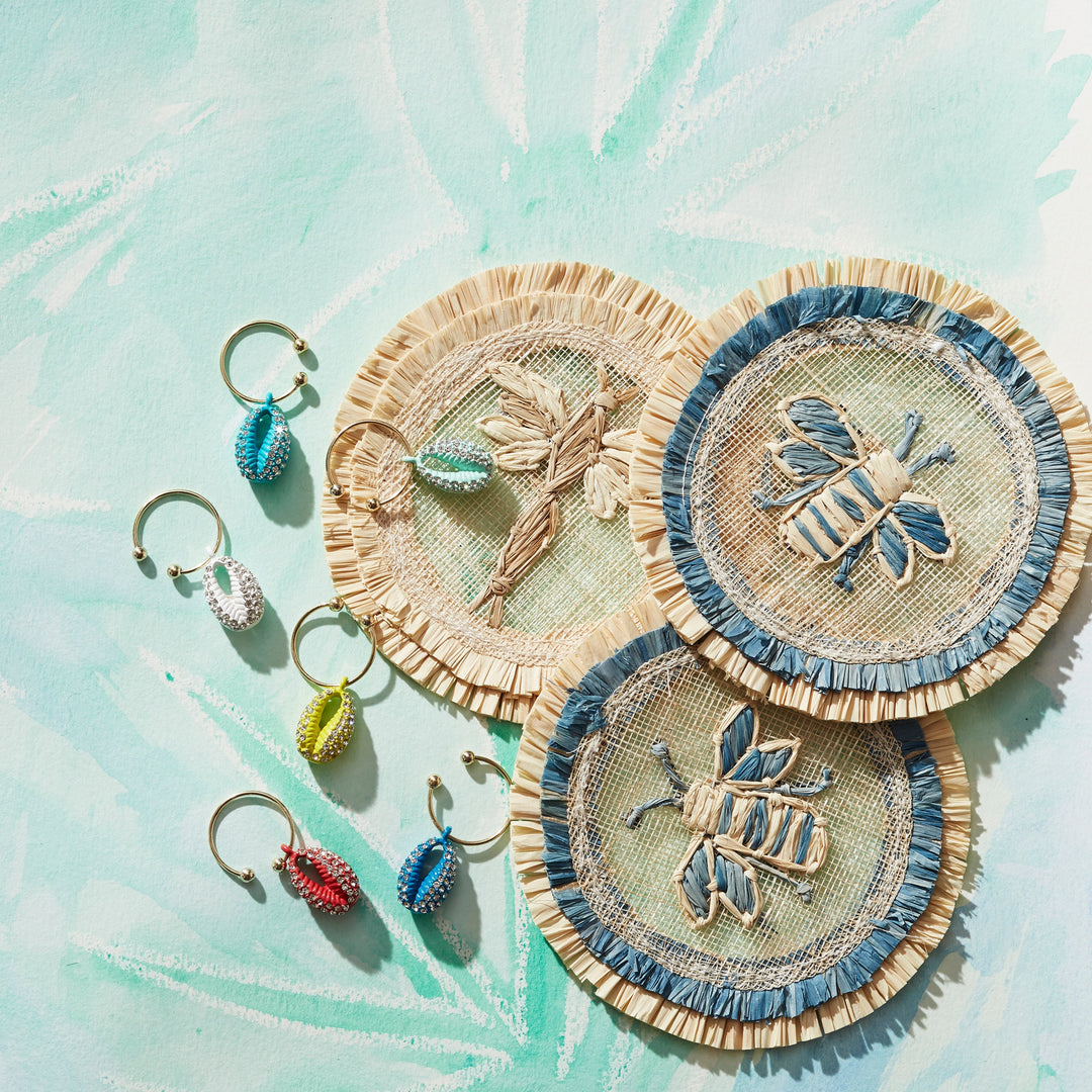 Bee Straw Coasters