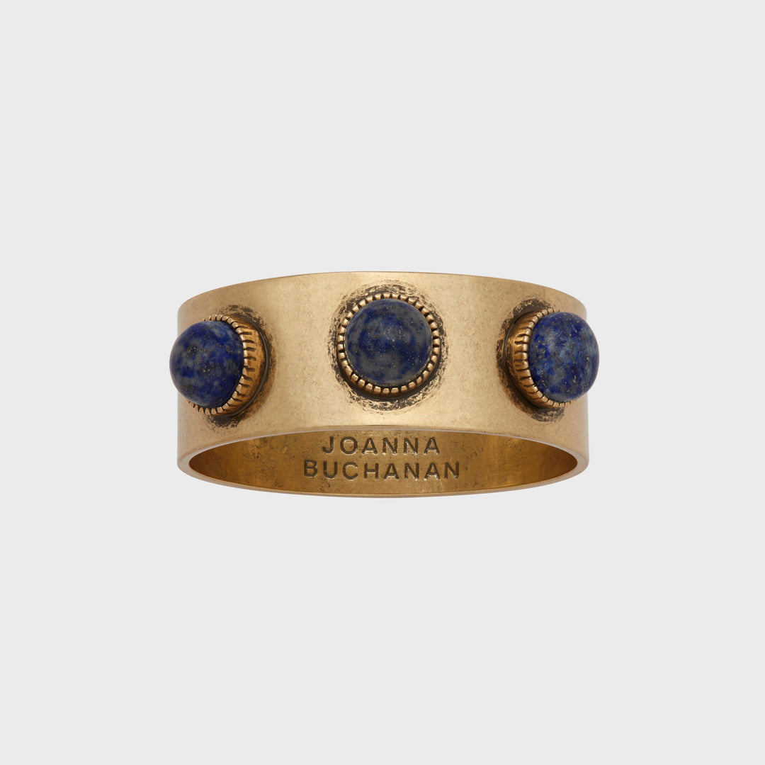 Cabochon Napkin Rings, Lapis Lazuli, Set of Four