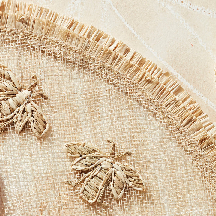 Straw Bee Placemat, Set of Four