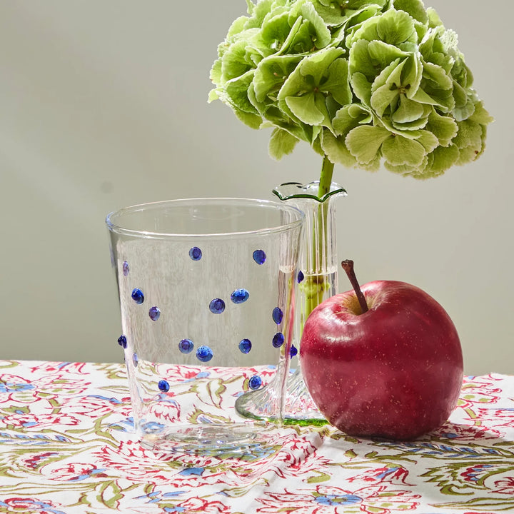 Blue Dotted Glasses - Set of 4