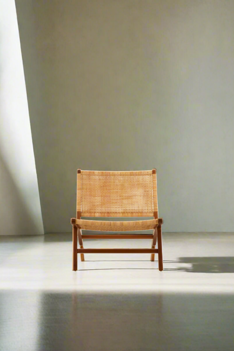 Helen Lounge Chair - Natural Rattan & Teak